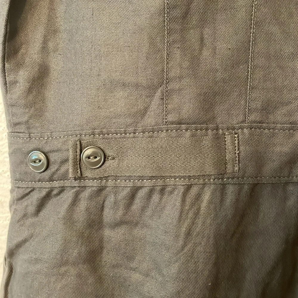 NWT Quince Cotton Linen Twill Coverall Women's Gray Jumpsuit Size Medium